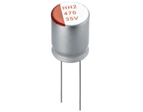 HH2 Radial High Voltage Conductive Polymer Aluminum Solid Electrolytic Capaictors (35V-100V)