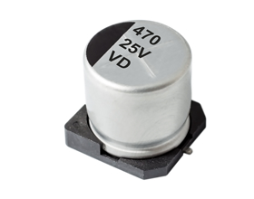 HVD Series 105 C  Low Impedance Long life SMD Aluminum Electrolytic Capacitor